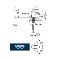 GROHE EUROECO MONOMANDO BIDE